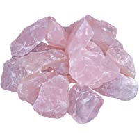 Lebensquelle Plus - Piedras de cuarzo rosa en bruto 100 % naturales- 300 g
